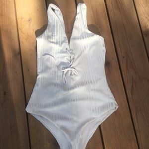 Pearl White One Piece Swimsuit